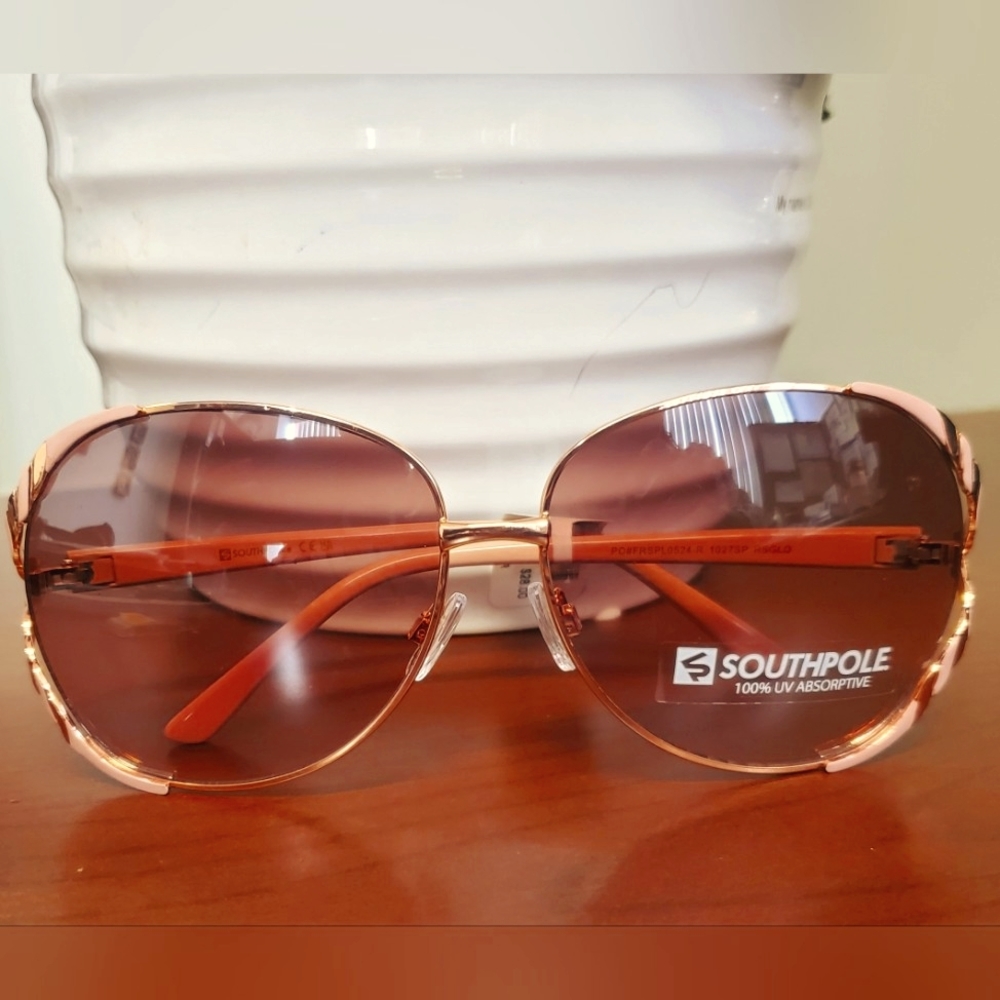 Southpole 1027SP Vented Metal UV Protective Round Sunglasses for Women - Picture 3 of 9